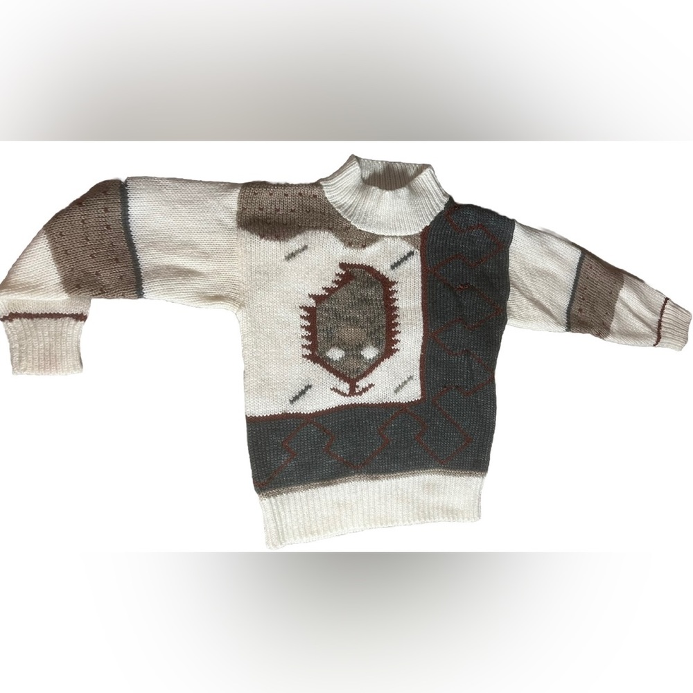 SML sport vintage sweater Medium knit Relaxed Fit Geometric Alien Look Hong Kong